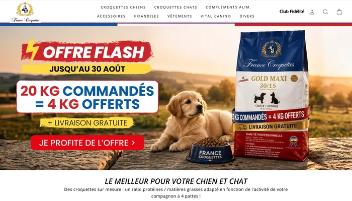 Aperçu du site France Croquettes